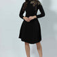 High Neck Full Sleeve Midi Dress