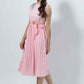 Pleated Skirt Style Midi Dress