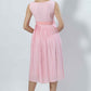 Pleated Skirt Style Midi Dress