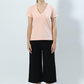 Enough Is Enough V-neck Jersey Peach Melba Top