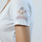 Enough is Enough v-neck Jersey White Top