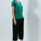 I'm Enough V-neck Jersey Green Top