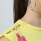 Fight like a Girl padded muscle Yellow T-shirt