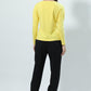 Don't Hate Meditate Full Sleeve Yellow Top