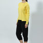 Don't Hate Meditate Full Sleeve Yellow Top