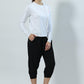 Don't Hate Meditate Full Sleeve White Top