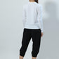 Don't Hate Meditate Full Sleeve White Top