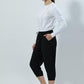 Don't Hate Meditate Full Sleeve White Top