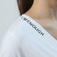 I'm Enough V-neck Jersey White Top