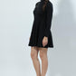 Bumblebees Embroidered Casual Mini Dress With Sleeves
