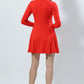 Bumblebees Embroidered Casual Mini Dress With Sleeves