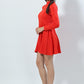 Bumblebees Embroidered Casual Mini Dress With Sleeves