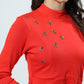 Bumblebees Embroidered Casual Mini Dress With Sleeves