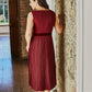 Pleated Skirt Style Midi Dress