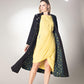 Wrap Front Long Jacket With Kundan Work