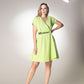 Side Elastic Wrap on style Mini Dress