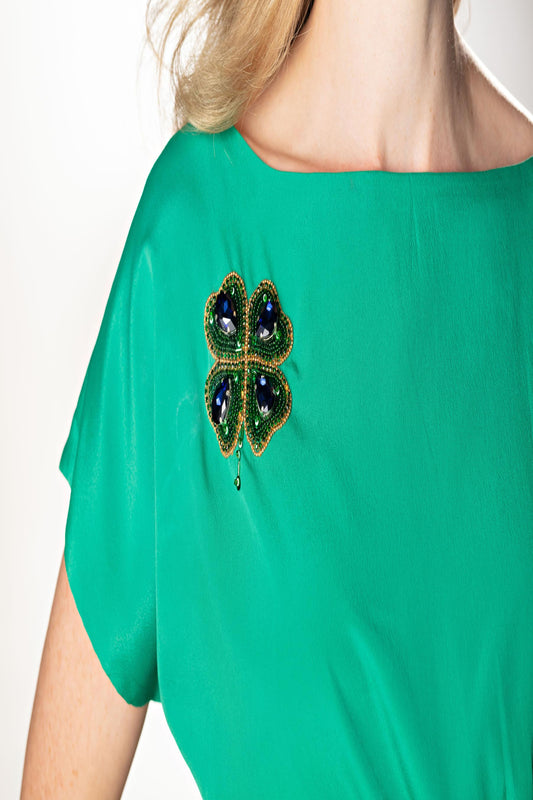 Ultramarine Green Twist Tunic