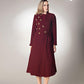 Wrap Front Long Jacket With Kundan Work