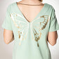 Casual Dress Chain And Butterfly Details