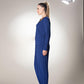 V-neck Full Sleeve Blue Top With Sequins Work