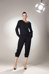 V-neck Full Sleeve Black Top With Sequins Work