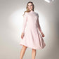 High Neck Full Sleeve Midi Dress
