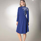 High Neck Full Sleeve Midi Dress