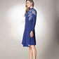 High Neck Full Sleeve Midi Dress