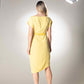 Bird Embroidered Wrap Yellow Style Dress