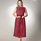 Pleated Skirt Style Midi Dress