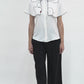 Mother's Love Button Down Top With Cape Detail