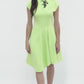 Flower Brooch D Midi Dress